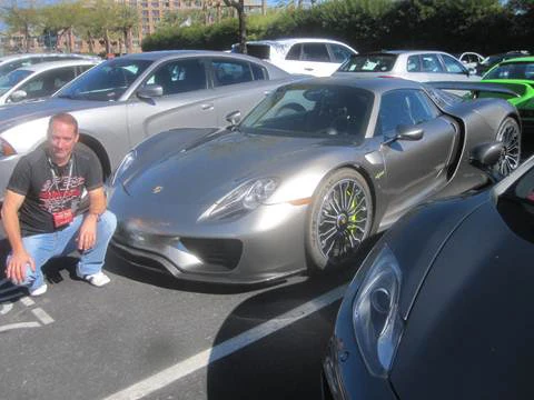 Rob checks the spoiler clearance on a 918