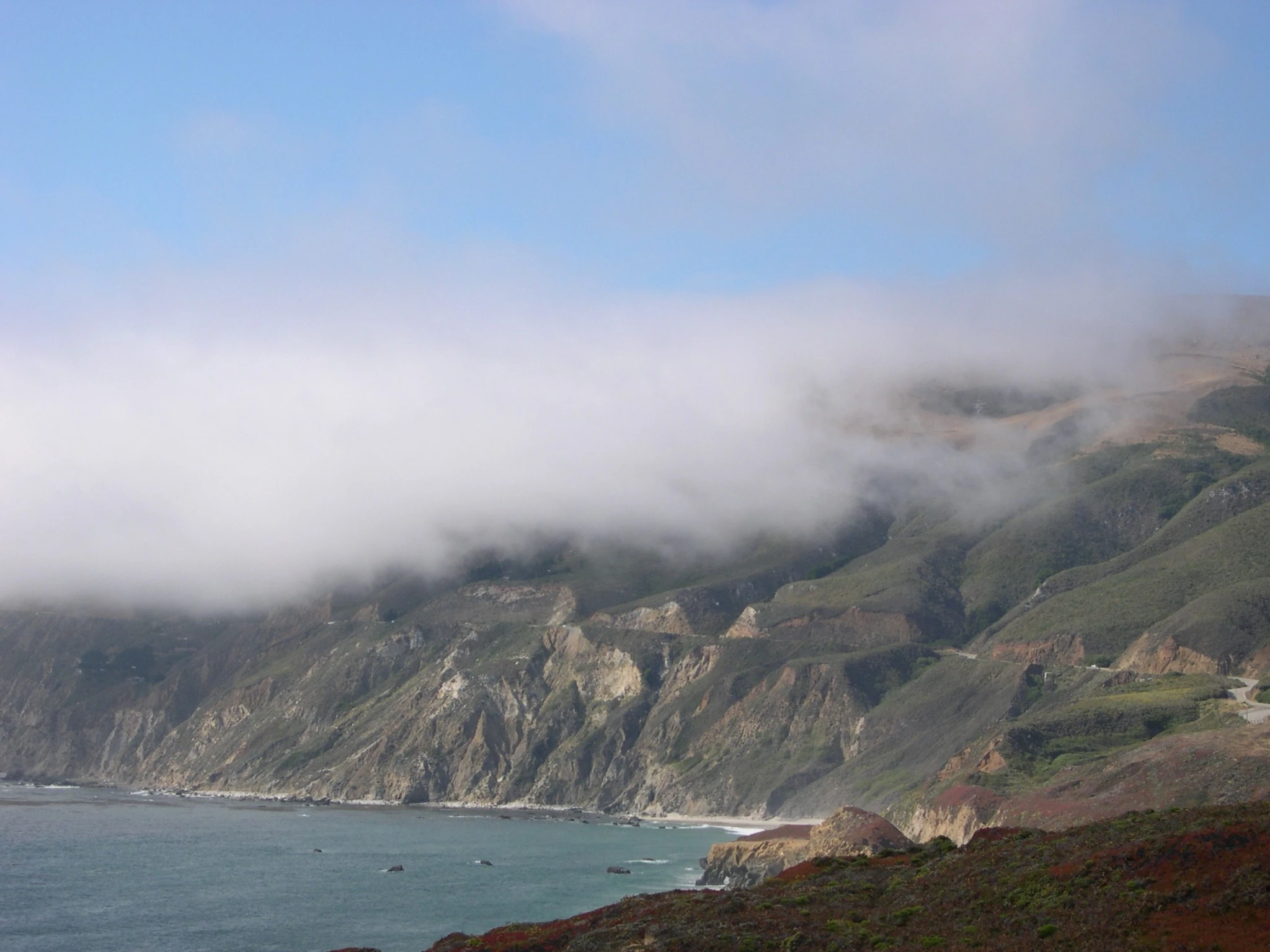 The Coastal Fog envelopes Highway One.