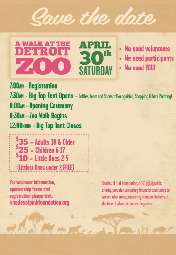 Shades of Pink Zoo Walk 2016